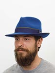 Шляпа STETSON арт. 2198141 FEDORA WOOLFELT (синий)